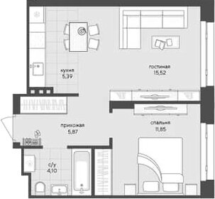 Квартира 42,7 м², 2-комнатная - изображение 1