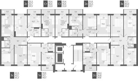 Квартира 65,3 м², 2-комнатная - изображение 1