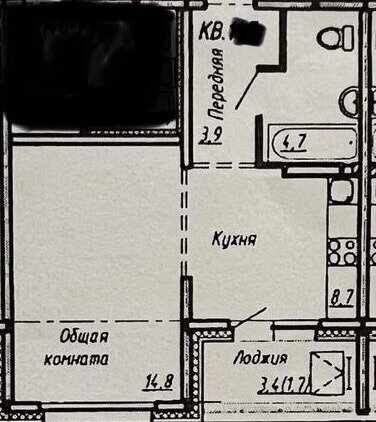 31,9 м², 1-комнатная квартира 5 600 000 ₽ - изображение 1