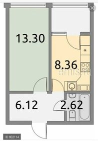 33,4 м², 1-комнатная квартира 5 560 000 ₽ - изображение 29