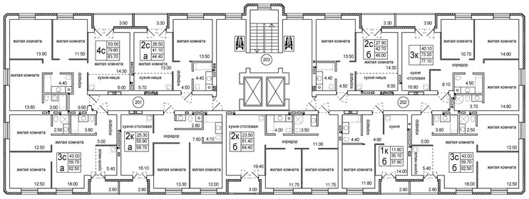 56 м², 2-комнатная квартира 7 199 000 ₽ - изображение 25