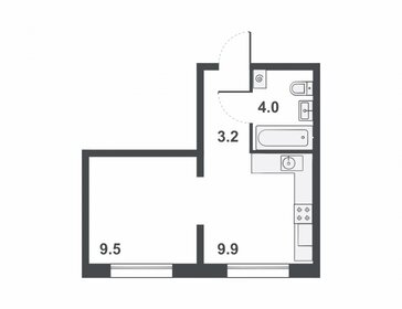 Квартира 27 м², 1-комнатная - изображение 1