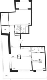 Квартира 103,3 м², 2-комнатная - изображение 1