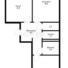 Квартира 59,5 м², 2-комнатная - изображение 1