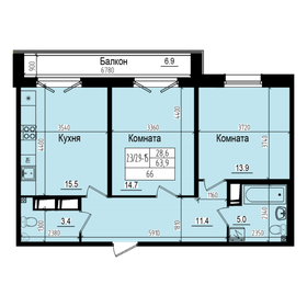 77 м², 2-комнатная квартира 13 890 000 ₽ - изображение 104