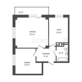 Квартира 57,1 м², 2-комнатная - изображение 2