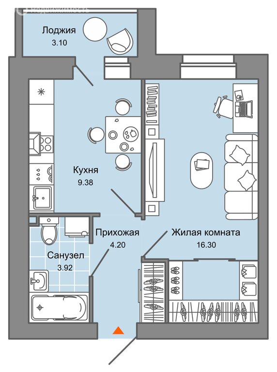 Варианты планировок ЖК ZNAK - планировка 4