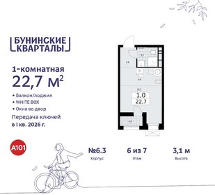 22,8 м², квартира-студия 7 600 000 ₽ - изображение 60