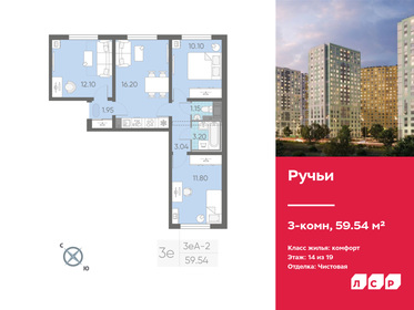 93 м², 3-комнатная квартира 16 900 000 ₽ - изображение 34
