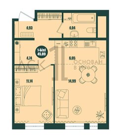 45,9 м², 1-комнатная квартира 6 750 000 ₽ - изображение 22