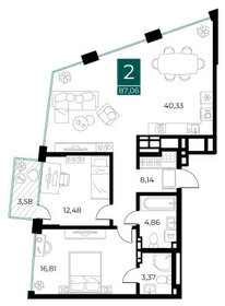 84,8 м², 2-комнатная квартира 11 703 780 ₽ - изображение 32