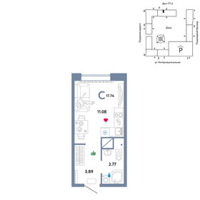 18 м², квартира-студия 2 920 000 ₽ - изображение 37