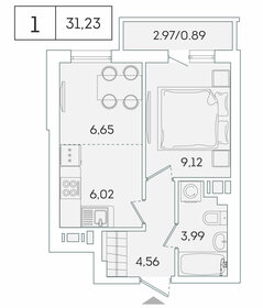 28,5 м², квартира-студия 5 395 050 ₽ - изображение 15