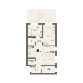 83,8 м², 2-комнатная квартира 12 995 200 ₽ - изображение 36