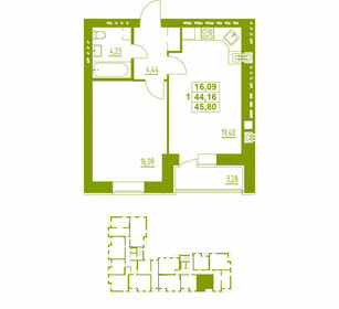 59 м², 3-комнатная квартира 2 830 000 ₽ - изображение 61