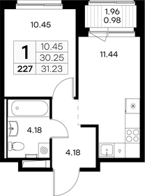 31,7 м², 1-комнатная квартира 4 759 999 ₽ - изображение 37