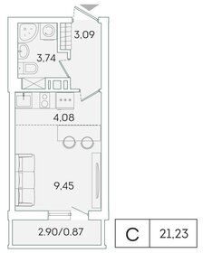 Квартира 21,2 м², студия - изображение 1