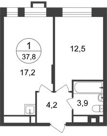 36,1 м², 1-комнатная квартира 8 990 000 ₽ - изображение 64