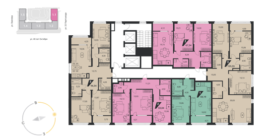90 м², 3-комнатная квартира 10 440 000 ₽ - изображение 34