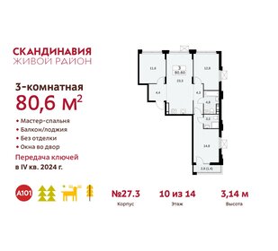 92,2 м², 3-комнатная квартира 21 000 000 ₽ - изображение 126