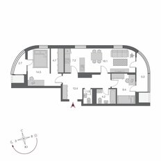 Квартира 77,3 м², 3-комнатная - изображение 3