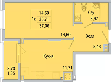 35,3 м², 1-комнатная квартира 4 130 100 ₽ - изображение 27