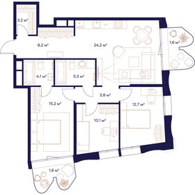 64,9 м², 2-комнатная квартира 17 514 900 ₽ - изображение 28