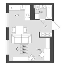 Квартира 29,6 м², студия - изображение 2