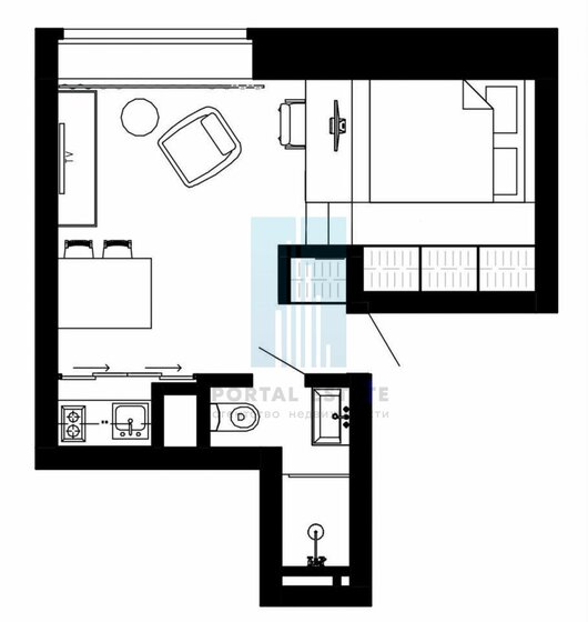 26,4 м², квартира-студия 5 200 000 ₽ - изображение 1