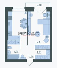 Квартира 43,1 м², 1-комнатная - изображение 1