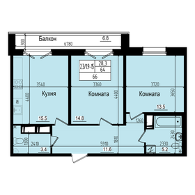 68,5 м², 3-комнатная квартира 15 300 000 ₽ - изображение 102