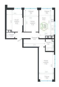 Квартира 87,2 м², 3-комнатная - изображение 1