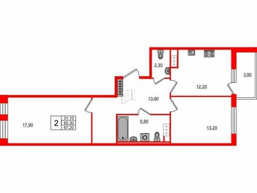 82,4 м², 1-комнатная квартира 25 950 000 ₽ - изображение 108