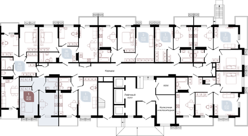 41,6 м², 1-комнатная квартира 4 900 000 ₽ - изображение 44