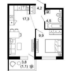 37,7 м², 1-комнатная квартира 13 817 050 ₽ - изображение 22