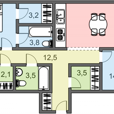 Квартира 91,1 м², 3-комнатная - изображение 2