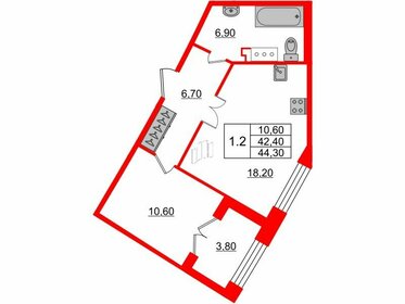 58,2 м², 1-комнатная квартира 24 450 000 ₽ - изображение 38