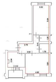 Квартира 57,2 м², 2-комнатная - изображение 1