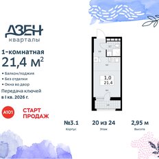 Квартира 21,4 м², студия - изображение 3