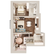 Квартира 67,2 м², 3-комнатная - изображение 2