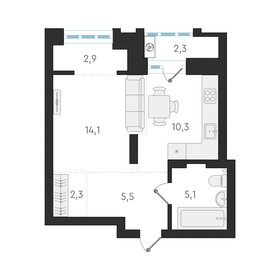 Квартира 37,3 м², 1-комнатная - изображение 1