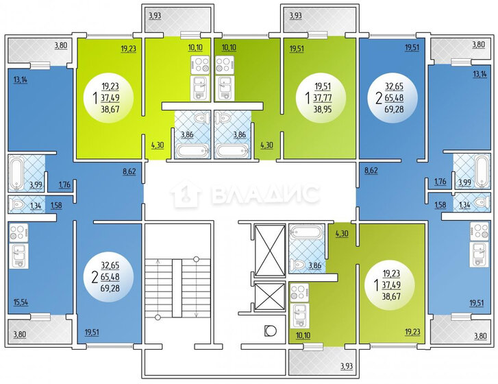 38,8 м², 1-комнатная квартира 6 400 000 ₽ - изображение 1