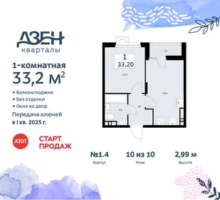 33,6 м², 1-комнатная квартира 12 642 879 ₽ - изображение 23