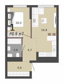 48,3 м², 1-комнатная квартира 13 000 000 ₽ - изображение 79