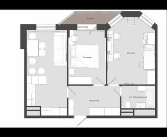 Квартира 65,7 м², 2-комнатная - изображение 3