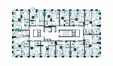 55,7 м², 2-комнатная квартира 6 790 520 ₽ - изображение 45