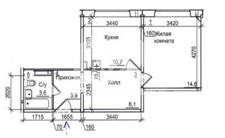 Квартира 41 м², 2-комнатная - изображение 1