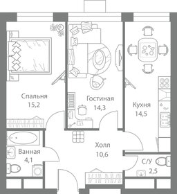 61,4 м², 3-комнатная квартира 12 500 000 ₽ - изображение 49