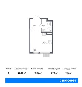 Квартира 22,4 м², студия - изображение 1