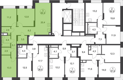 80 м², 3-комнатная квартира 25 000 000 ₽ - изображение 82